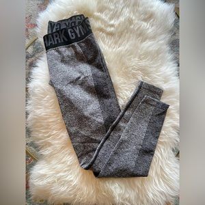 Gymshark Flex Low Rise Leggings - Black Marl/Charcoal